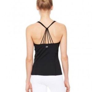 Alo Crescent Tank. Black. Small